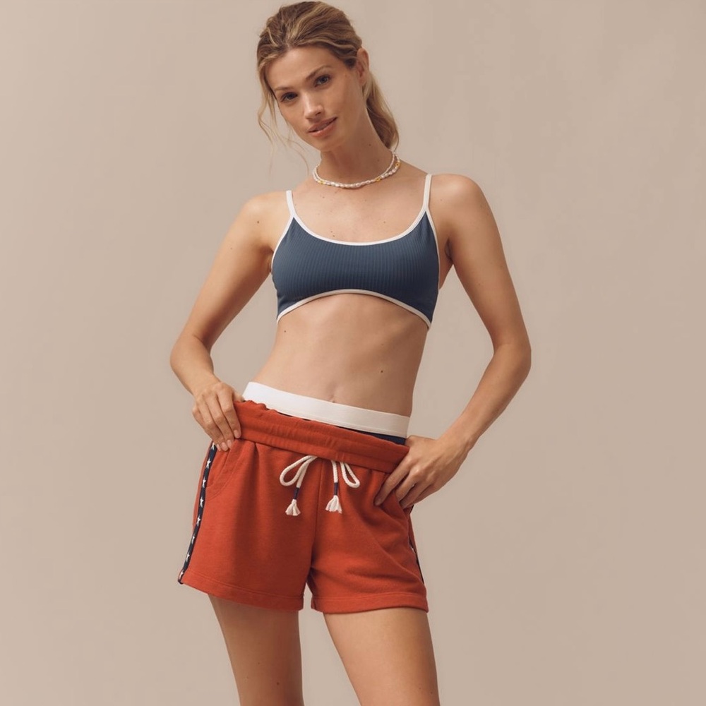Sundry for Anthropologie vintage terry drawstring track shorts